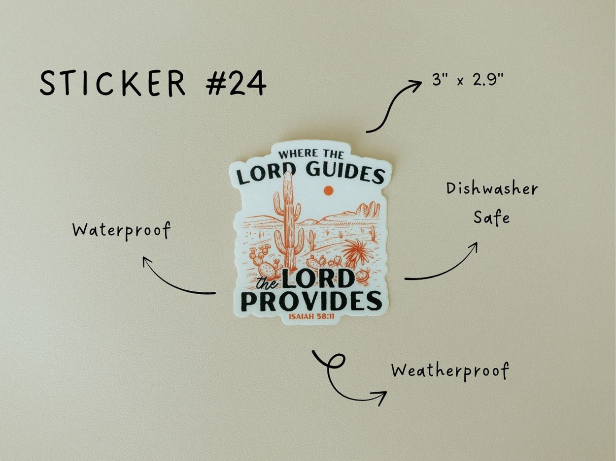 Christian Vinyl Sticker Set #5, Waterproof Stickers, Christian Stickers, Bible Stickers, Faith Stickers