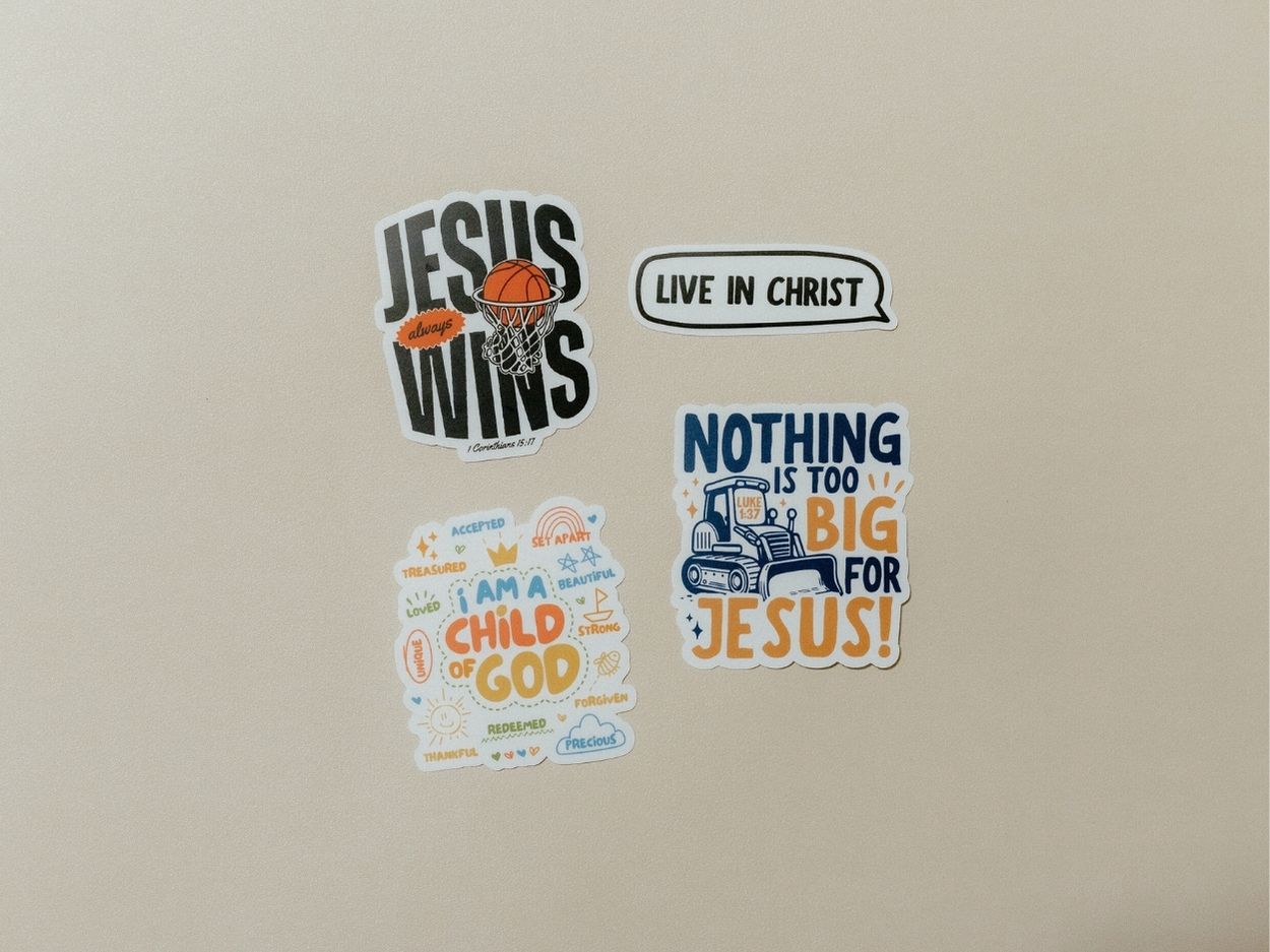 Christian Vinyl Sticker Set #8, Waterproof Stickers, Christian Stickers, Bible Stickers, Faith Sticker