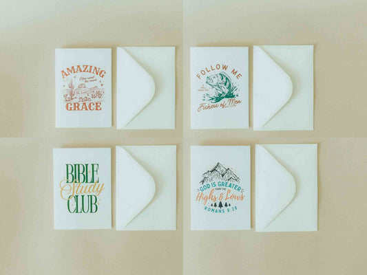 Christian Greeting Cards Set #2, Uplifting Ministering Card, Encouragement Card