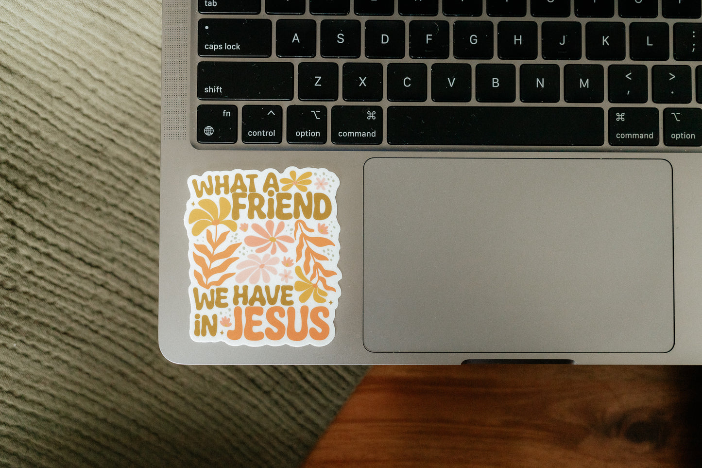 What a Friend we Have in Jesus, Waterproof Vinyl Sticker, 2.6x3"