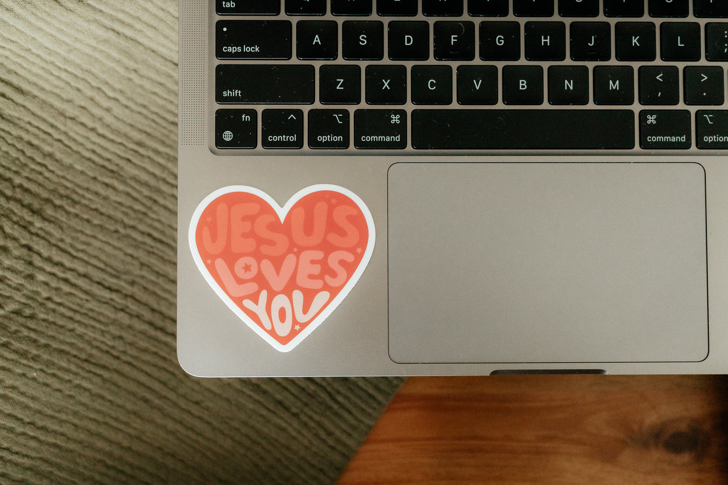 Jesus Loves You, Waterproof Vinyl Sticker, 3x2.7"