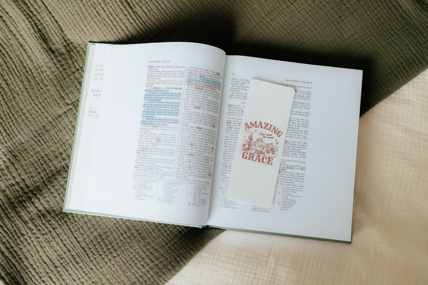 Amazing Grace, Christian Bookmark
