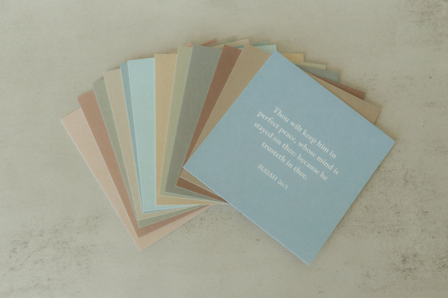 Mini Scripture Card Set, Earth Tones, 12 Bible Verse Cards