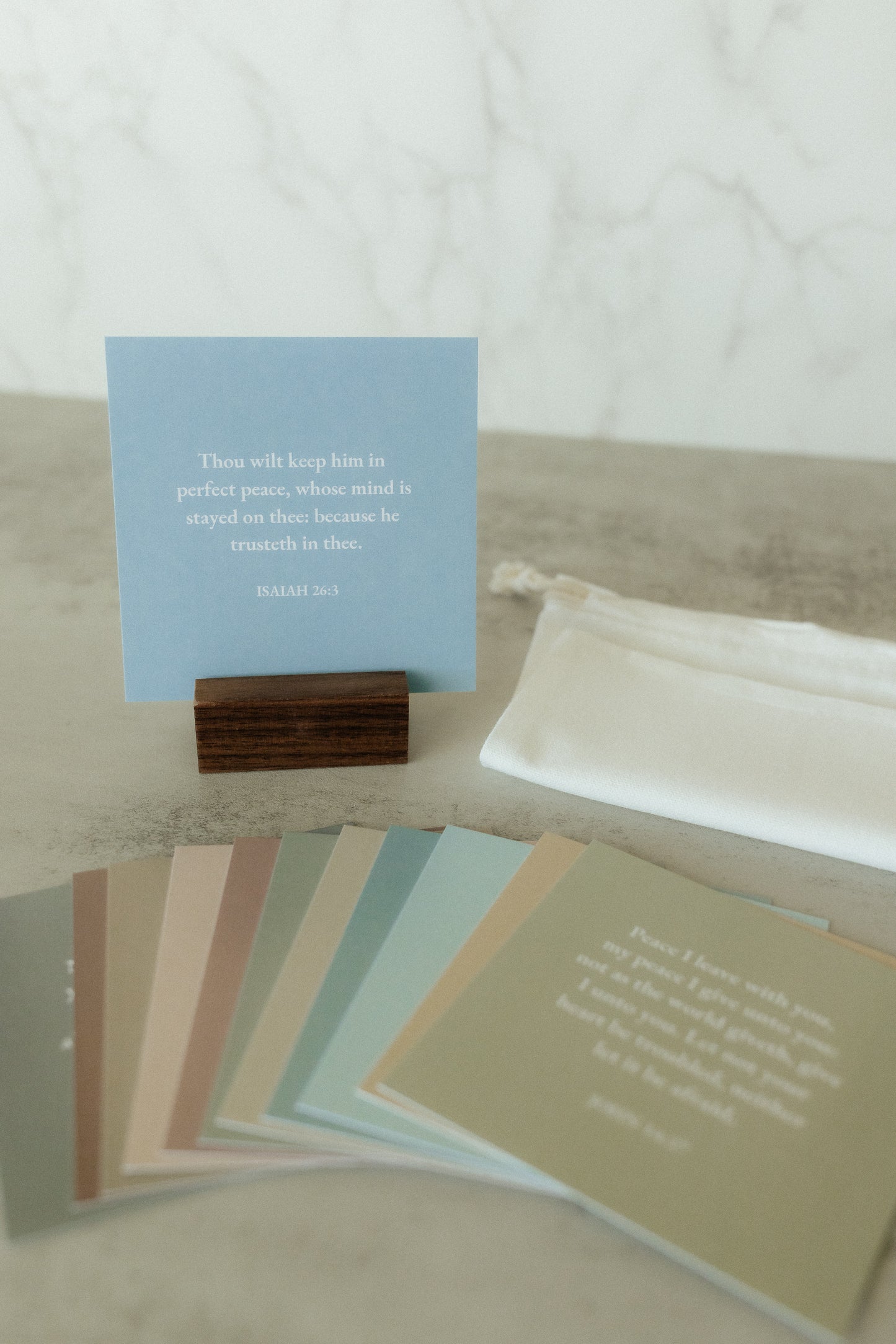 Mini Scripture Card Set, Earth Tones, 12 Bible Verse Cards