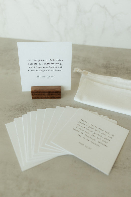 Mini Scripture Card Set, Typewriter, 12 Bible Verse Cards