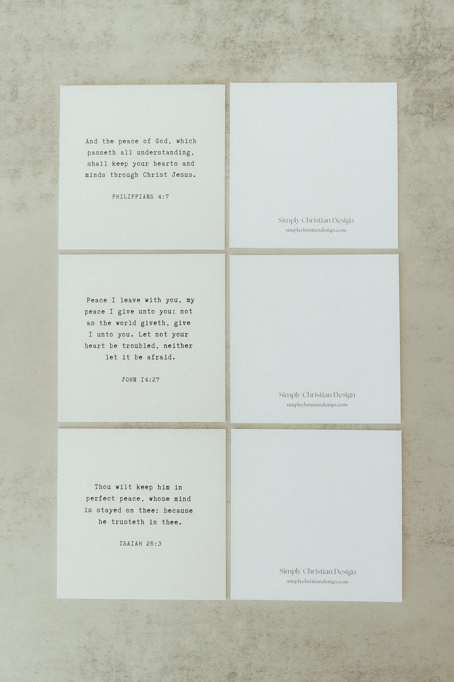 Mini Scripture Card Set, Typewriter, 12 Bible Verse Cards