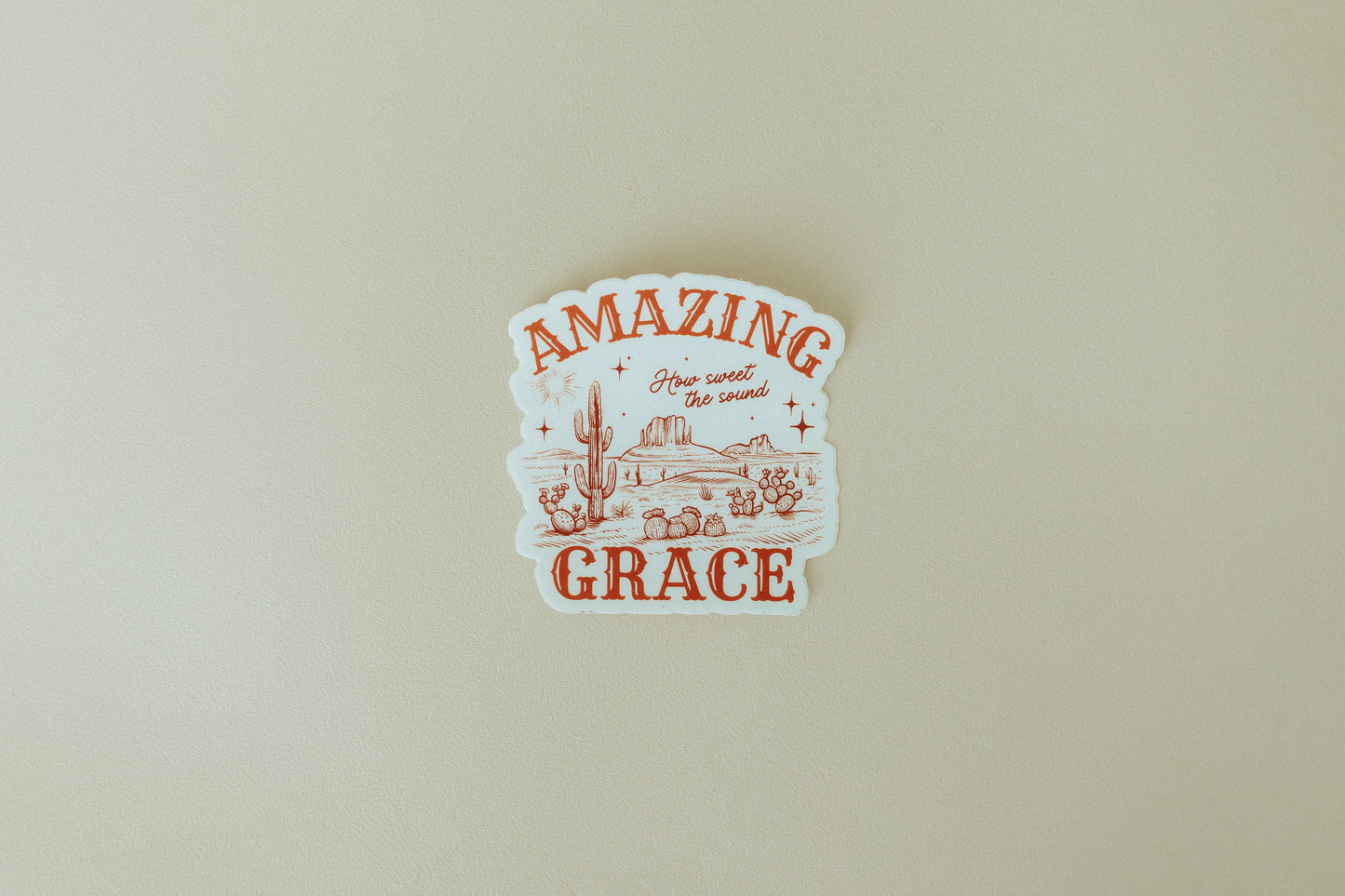 Amazing Grace, Waterproof Vinyl Sticker, 3x2.8"