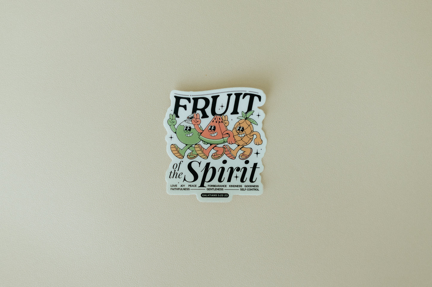 Fruit of the Spirit, Waterproof Vinyl Sticker, 2.7x3"