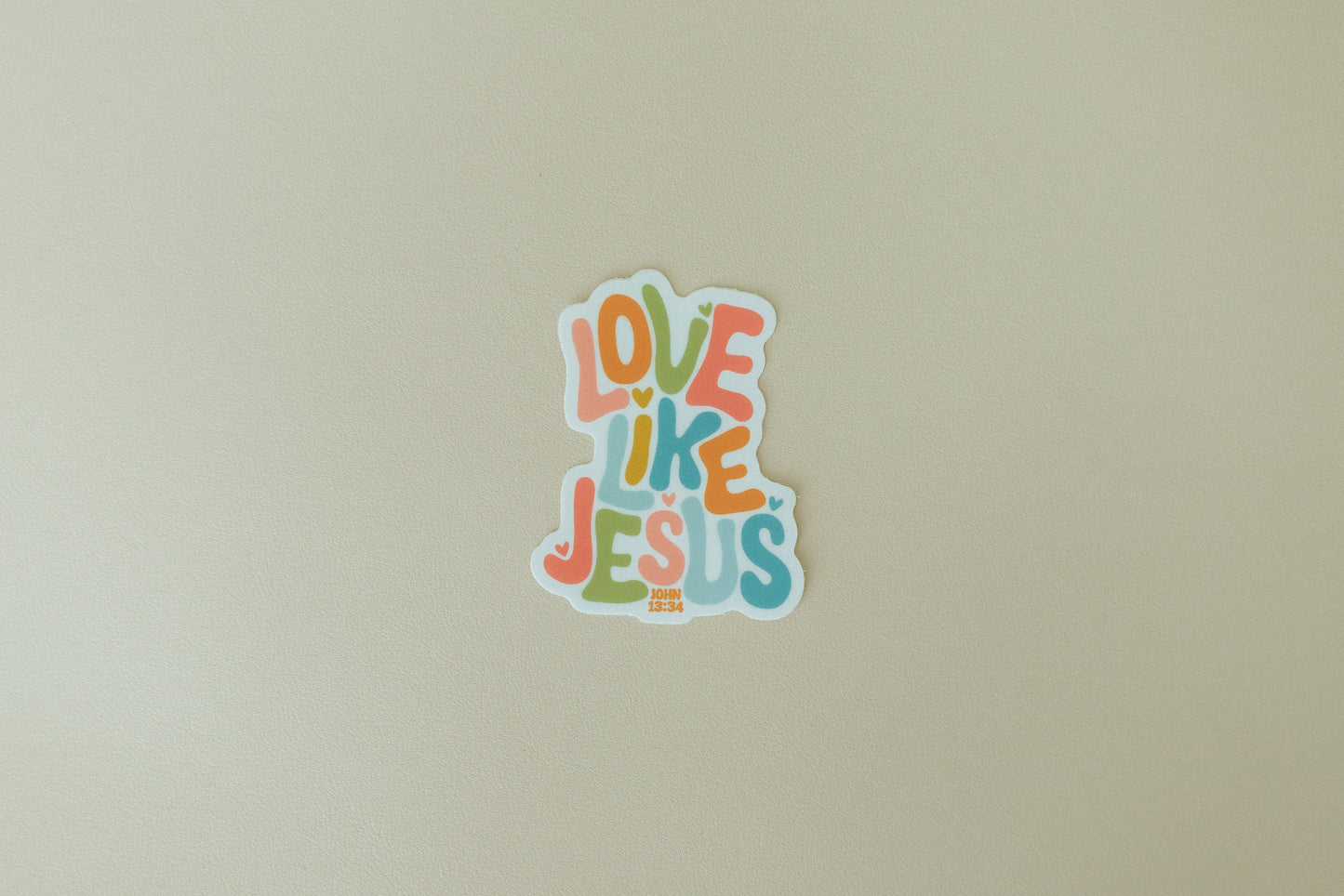 Love Like Jesus, Waterproof Vinyl Sticker, 3x2.6"