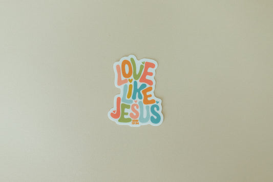 Love Like Jesus, Waterproof Vinyl Sticker, 3x2.6"