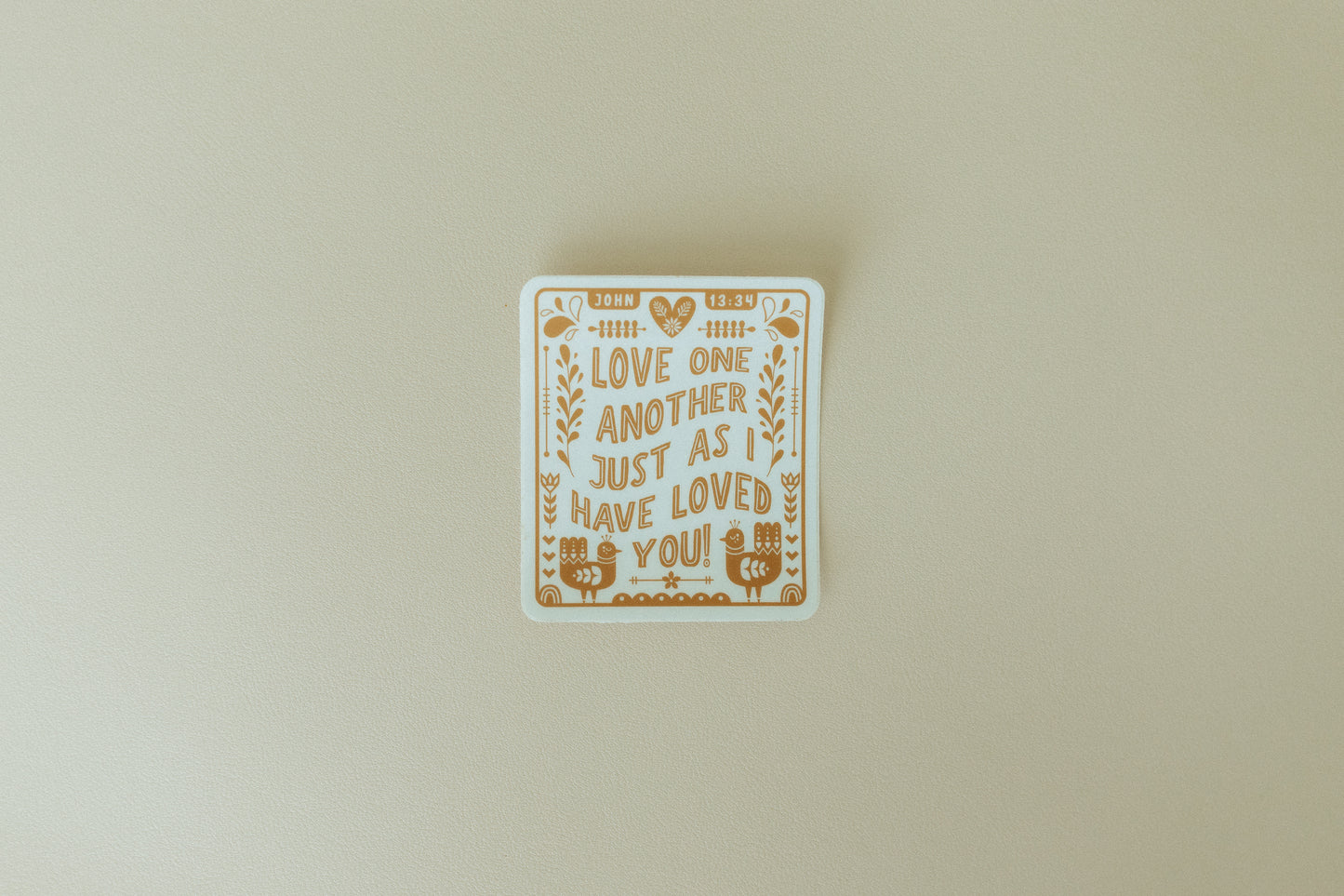 Love One Another, Waterproof Vinyl Sticker, 3x3"