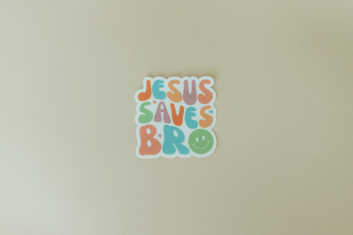 Jesus Saves Bro, Waterproof Vinyl Sticker, 3x3"
