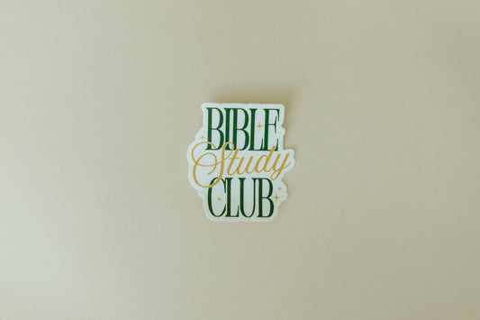 Bible Study Club, Waterproof Vinyl Sticker, 2.8x3"