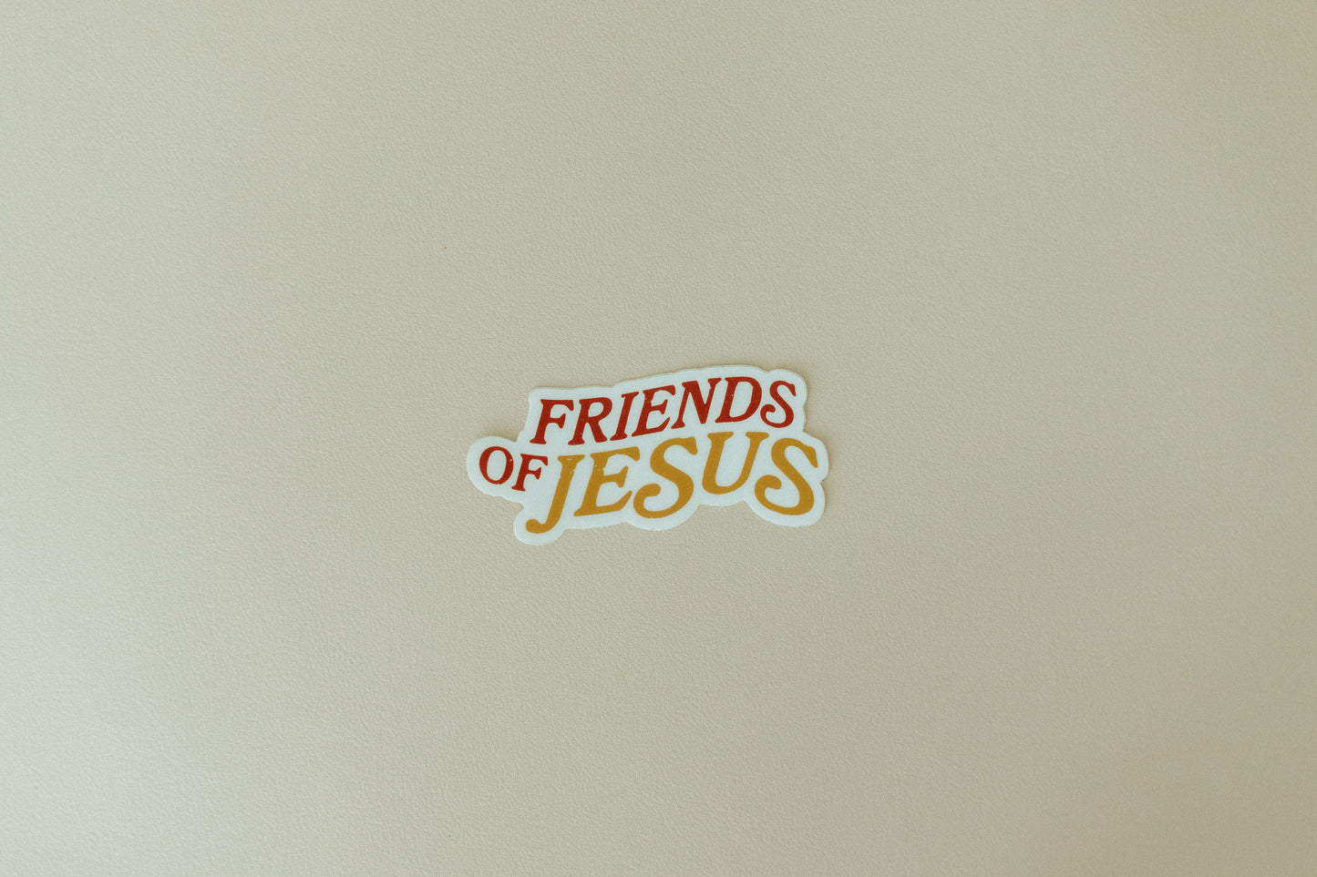 Friends of Jesus, Waterproof Vinyl Sticker, 2x3"