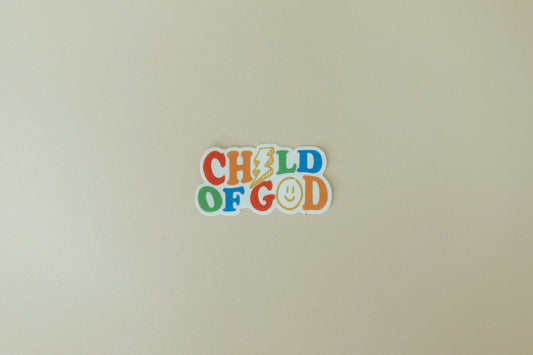 Child of God, Waterproof Vinyl Sticker, 3x1.6"