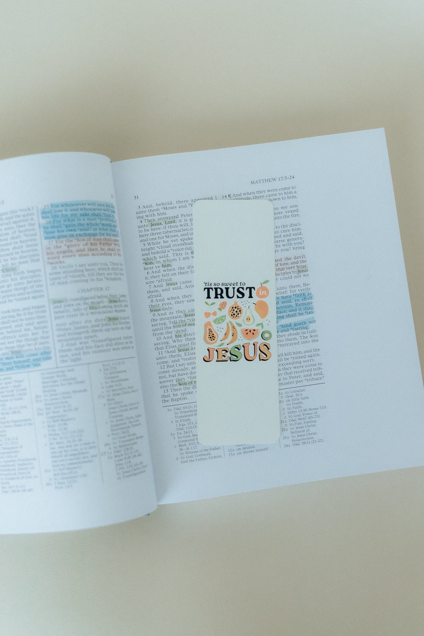 Tis So Sweet To Trust In Jesus, Christian Bookmark