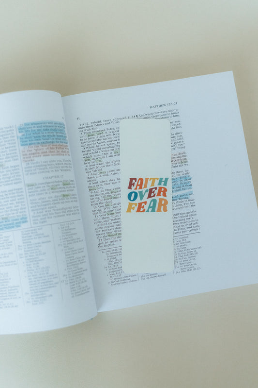 Faith Over Fear, Christian Bookmark