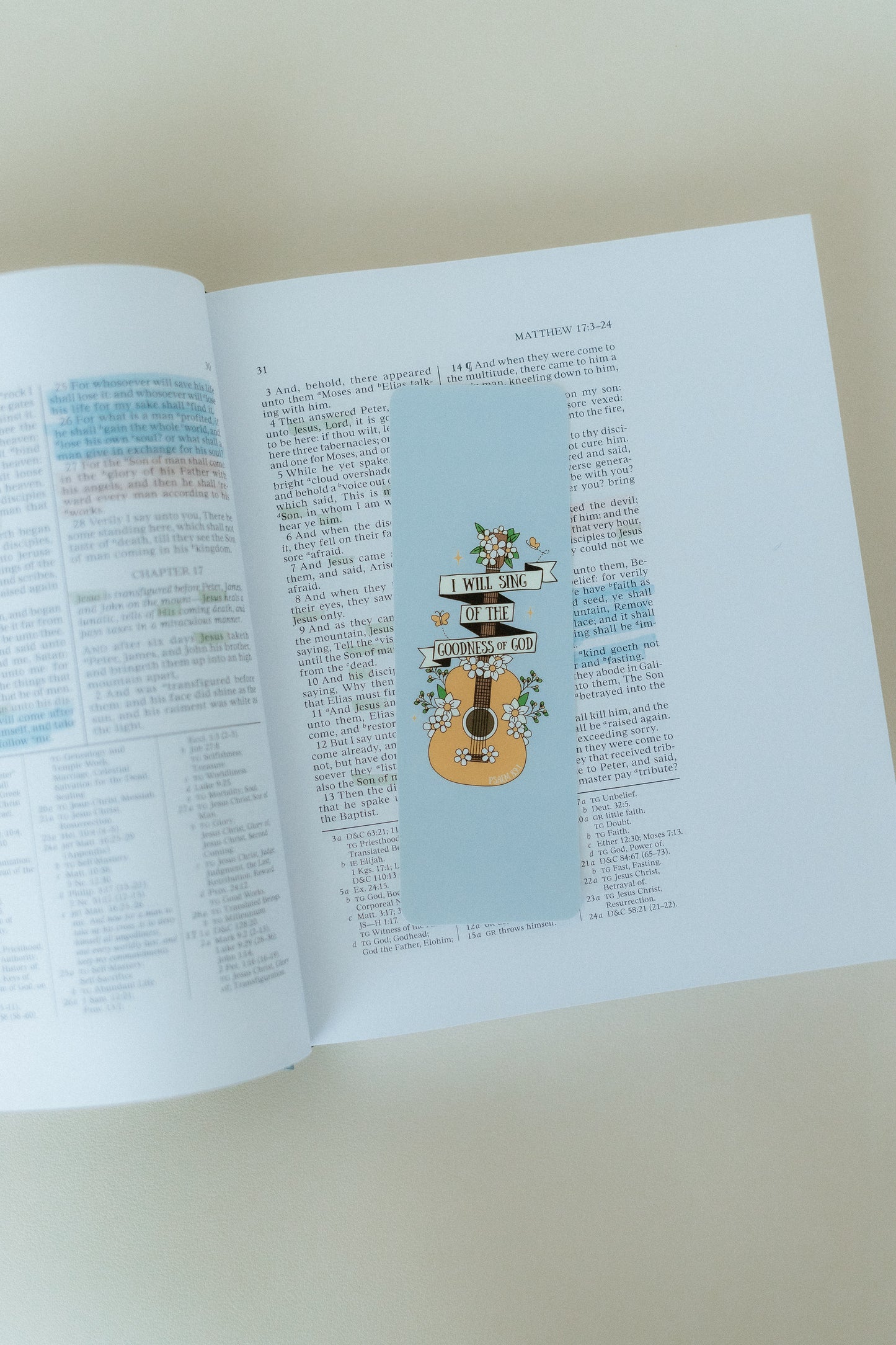 I Will Sing Of The Goodness Of God, Blue, Christian Bookmark