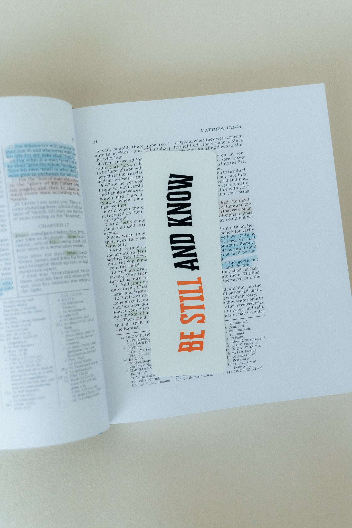 Be Still And Know, Wave, Christian Bookmark