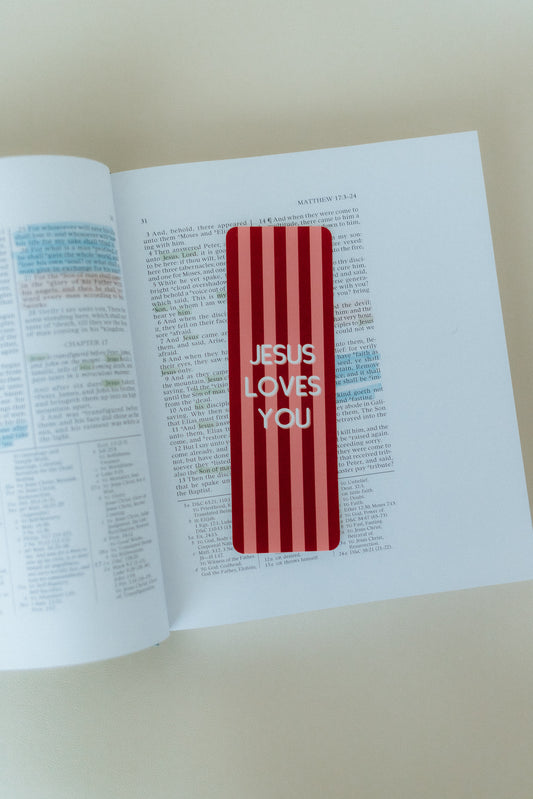 Jesus Loves You, Pink, Christian Bookmark