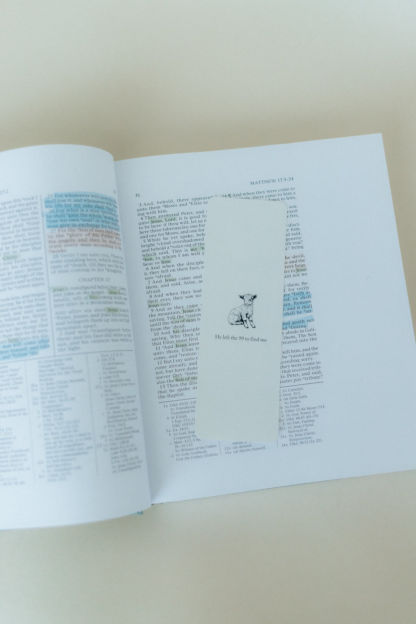 He Left The 99 To Find Me, Christian Bookmark