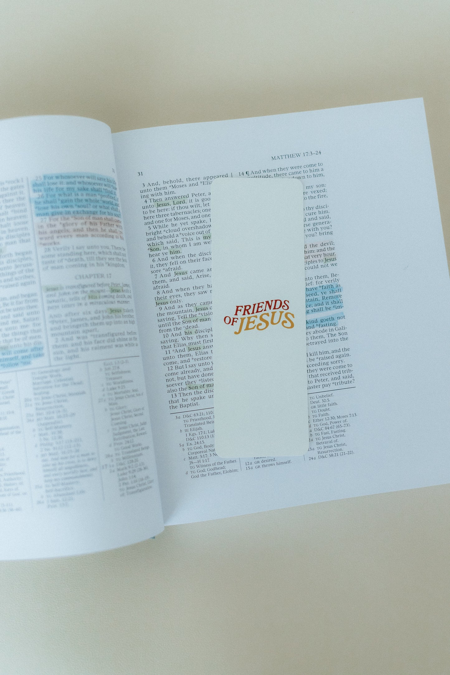 Friends Of Jesus, Christian Bookmark