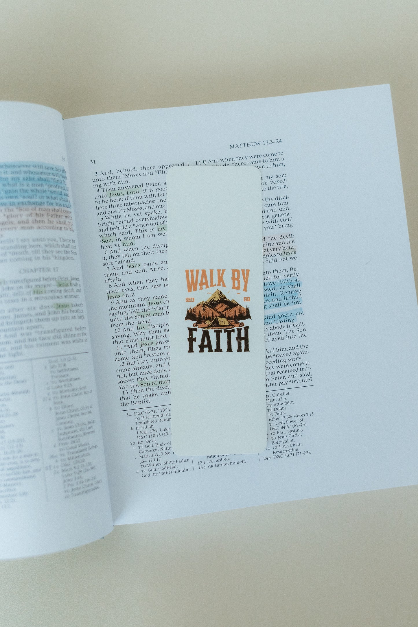 Walk By Faith, Christian Bookmark