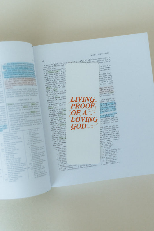 Living Proof of a Loving God, Christian Bookmark
