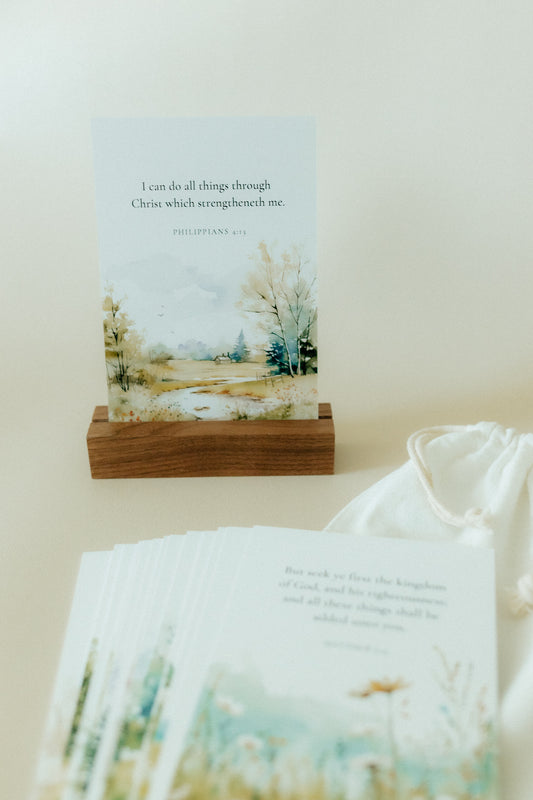 Weekly Scripture Card Pack, Flowers & Fields, 52 Scriptures for 52 Weeks