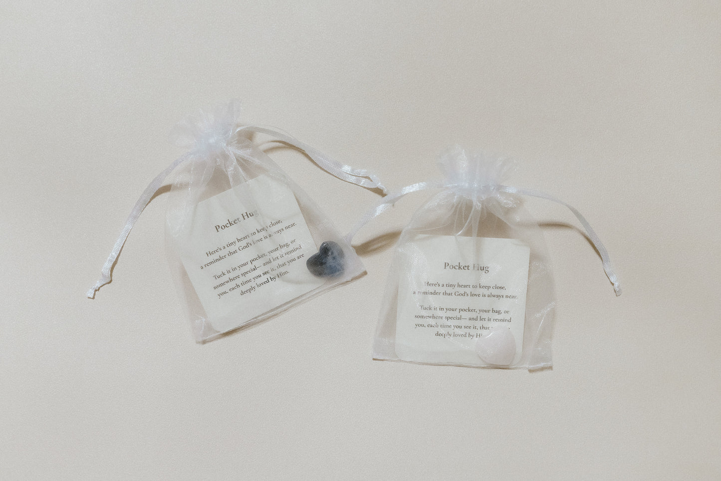 Pocket Hug, Ministering Handout, Pink or Blue Stone, Christian Gifts