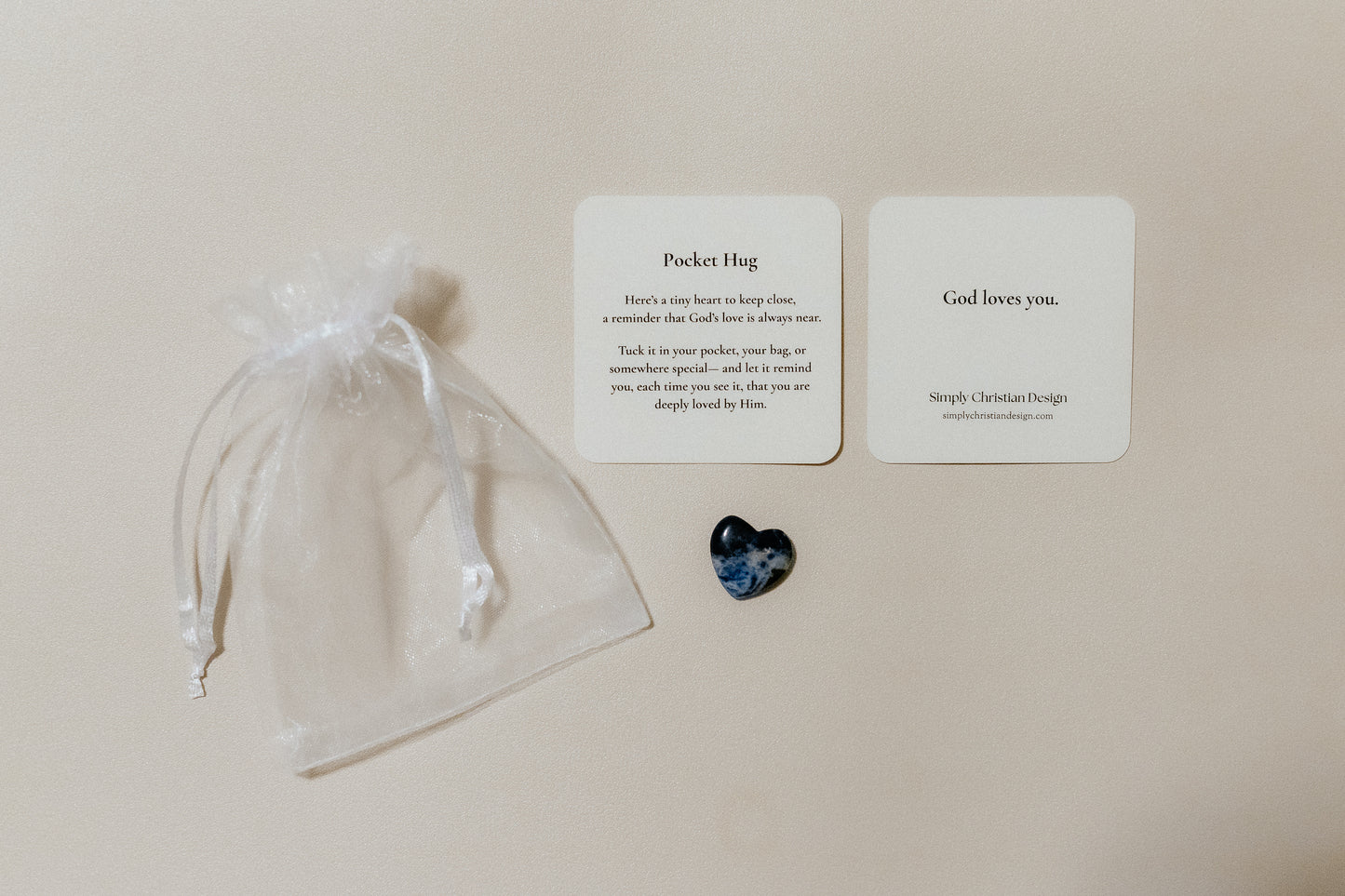 Pocket Hug, Ministering Handout, Pink or Blue Stone, Christian Gifts