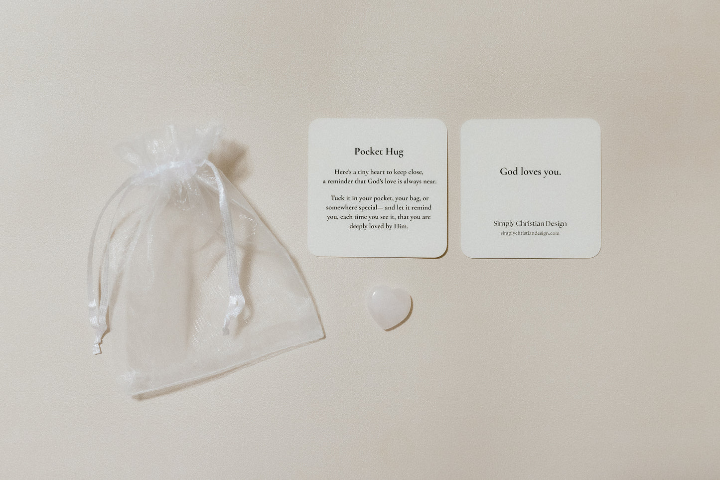 Pocket Hug, Ministering Handout, Pink or Blue Stone, Christian Gifts