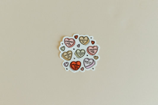 Heart Bible Verses, Waterproof Vinyl Sticker, 3x2.87"