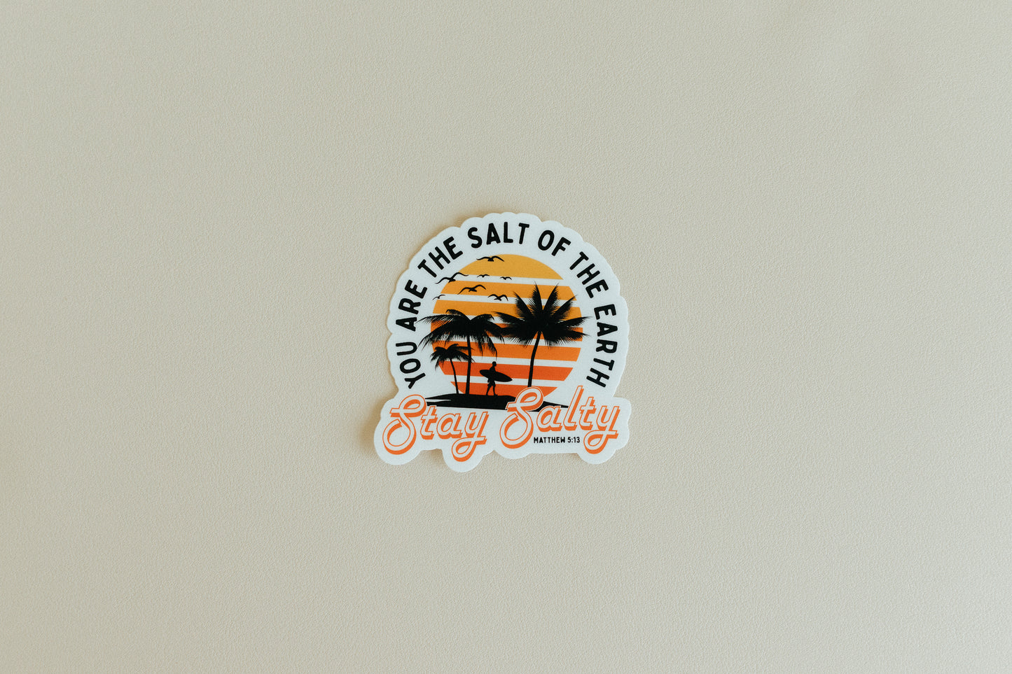 Stay Salty, Waterproof Vinyl Sticker, 2.9x3"