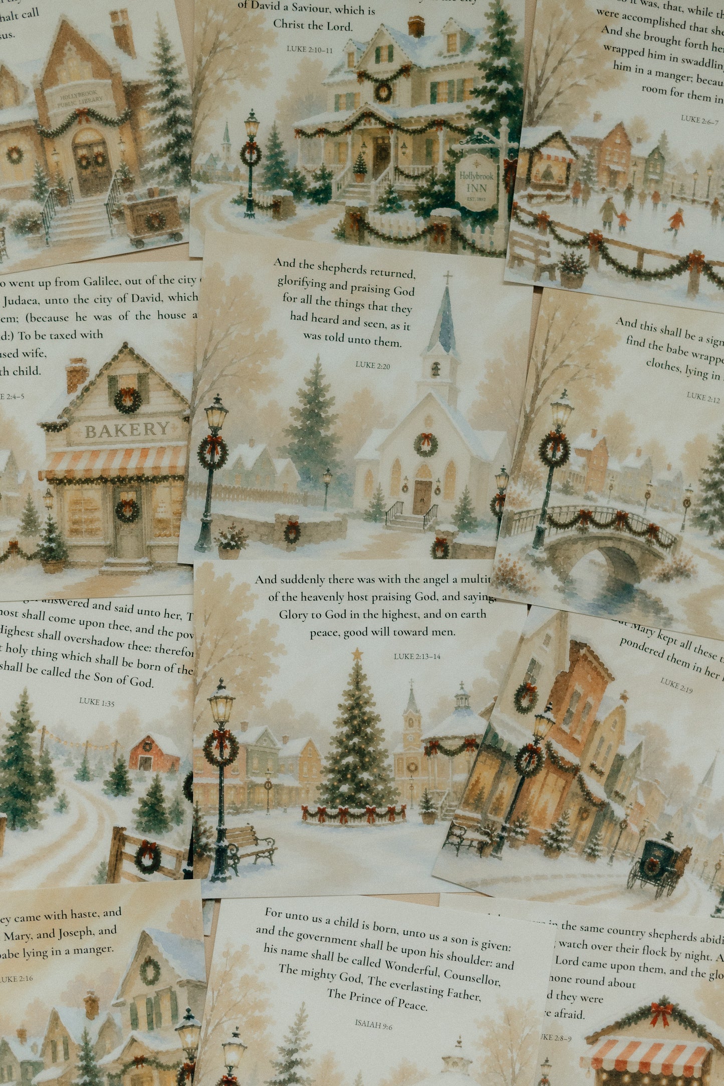 Christmas In The Village, Signature Scripture Cards, Christian Gifts