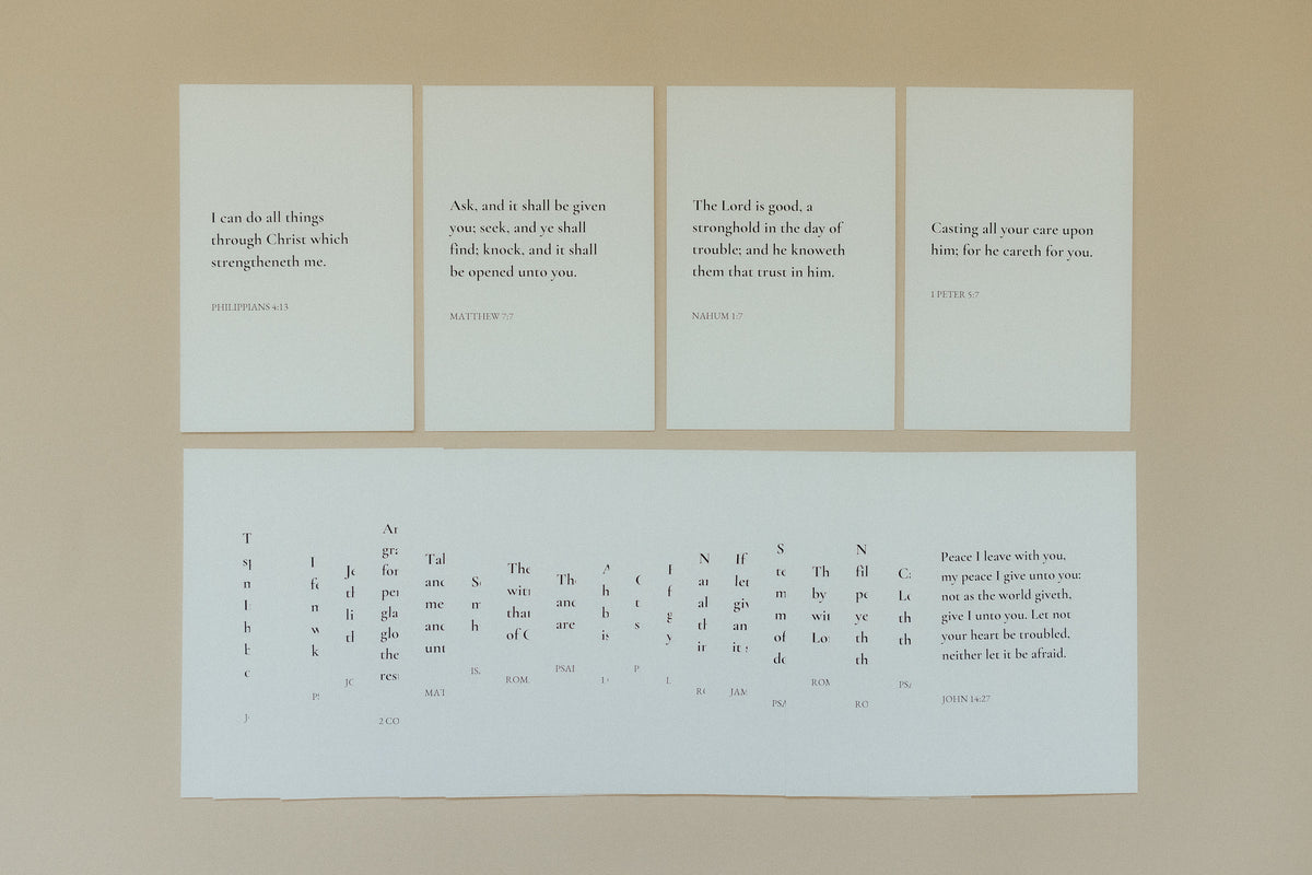 The Minimalist, Weekly Scripture Cards, Christian Gifts