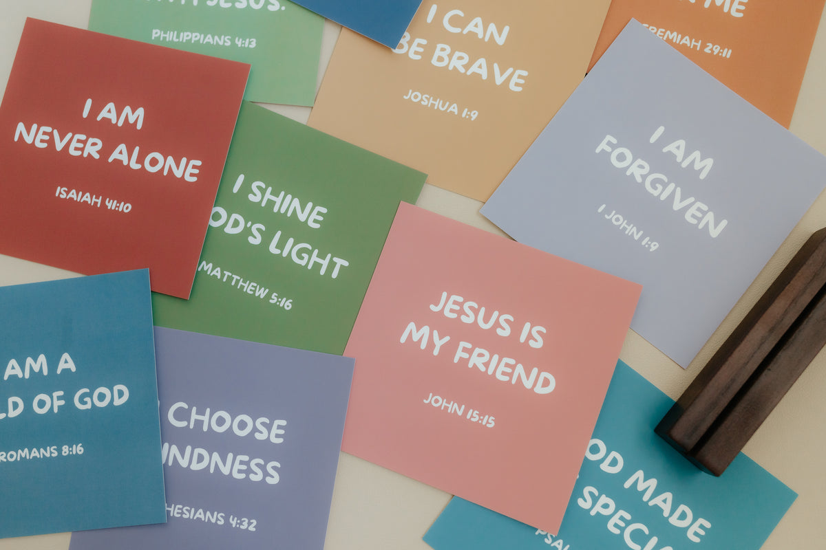 Affirmations For Kids, Signature Scripture Cards, Christian Gifts