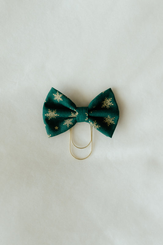 Cotton Bible Bow - Green Star