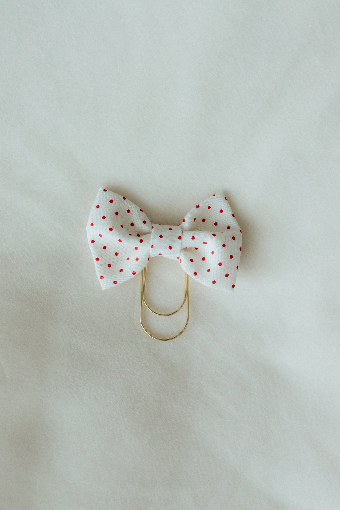 Cotton Bow Bookmark - Poppy