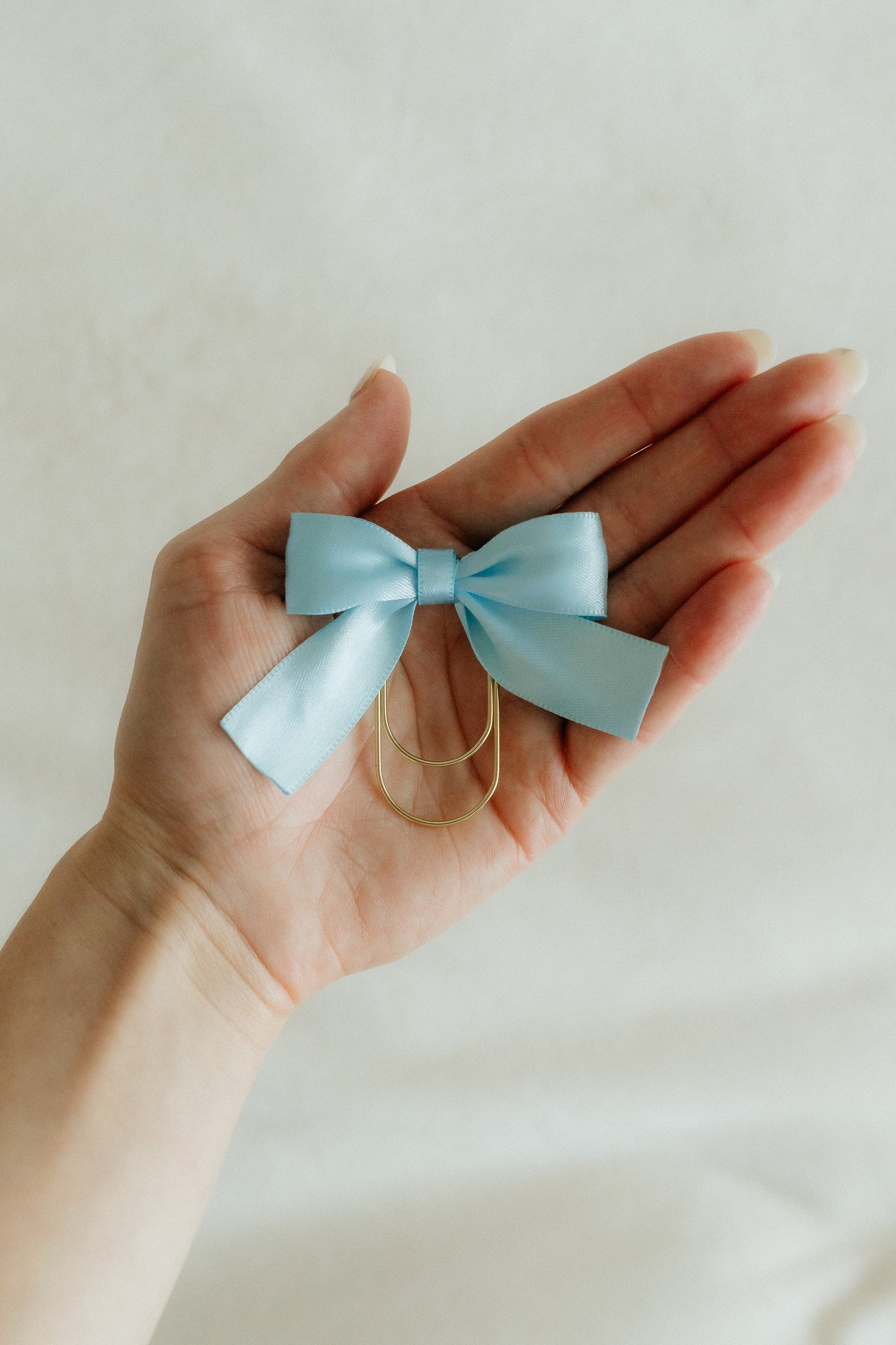 Satin Bible Bow - Sky Blue