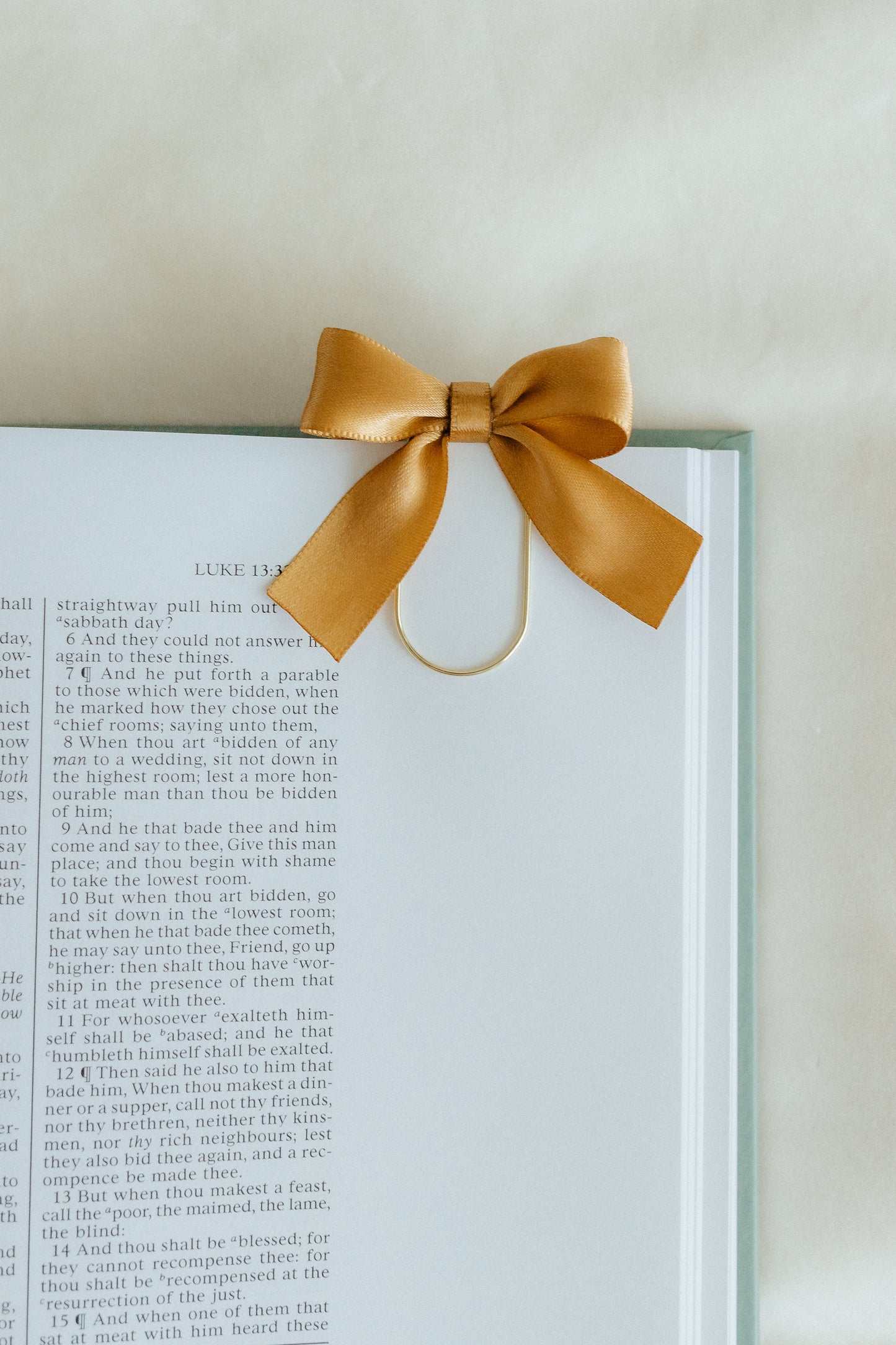 Satin Bible Bow - White