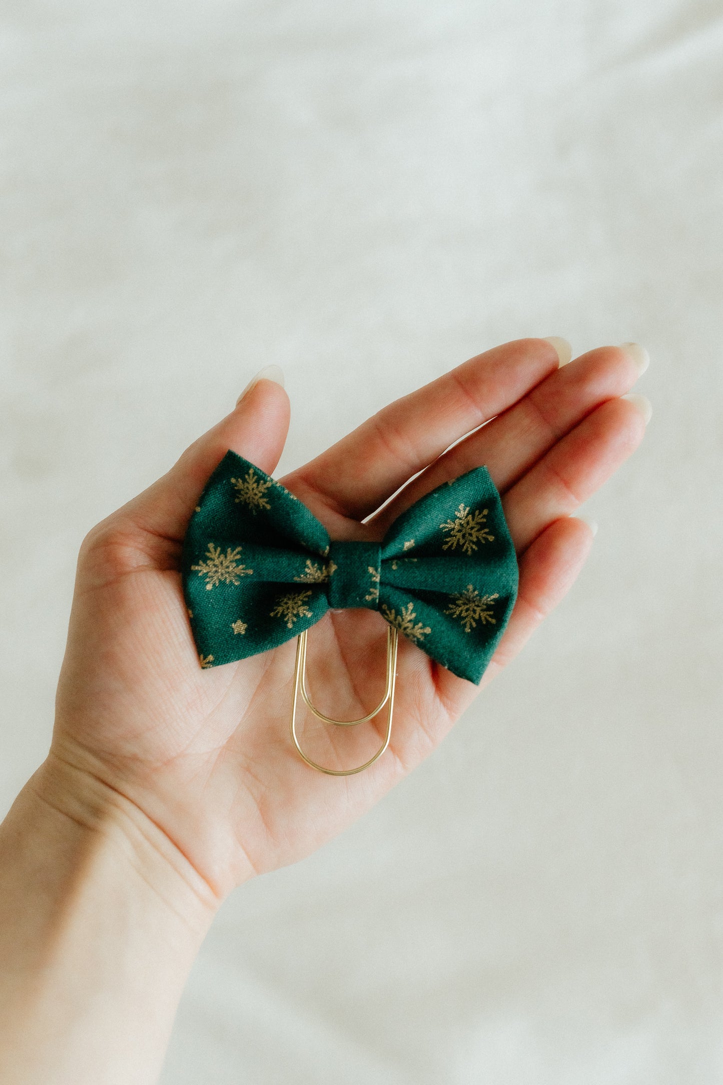 Cotton Bible Bow - Green Star