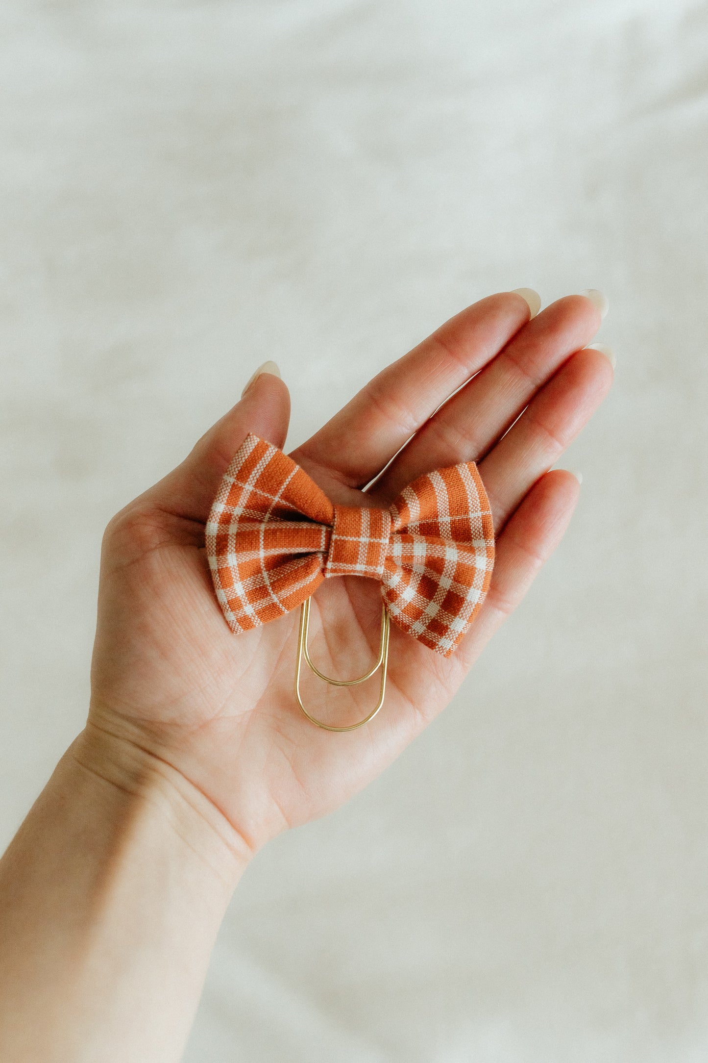 Cotton Bow Bookmark - Pumpkin