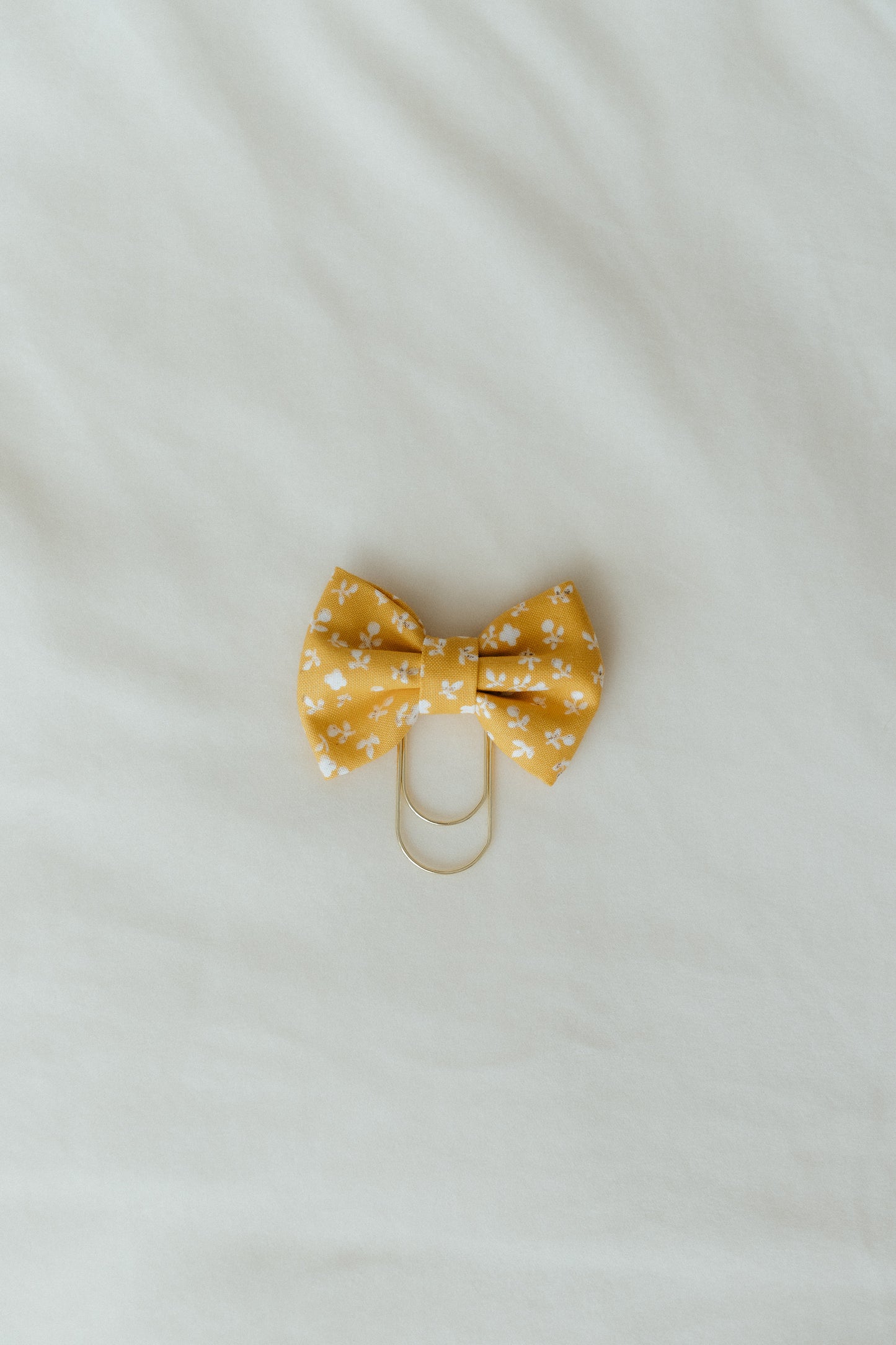 Cotton Bow Bookmark - Yellow Floral