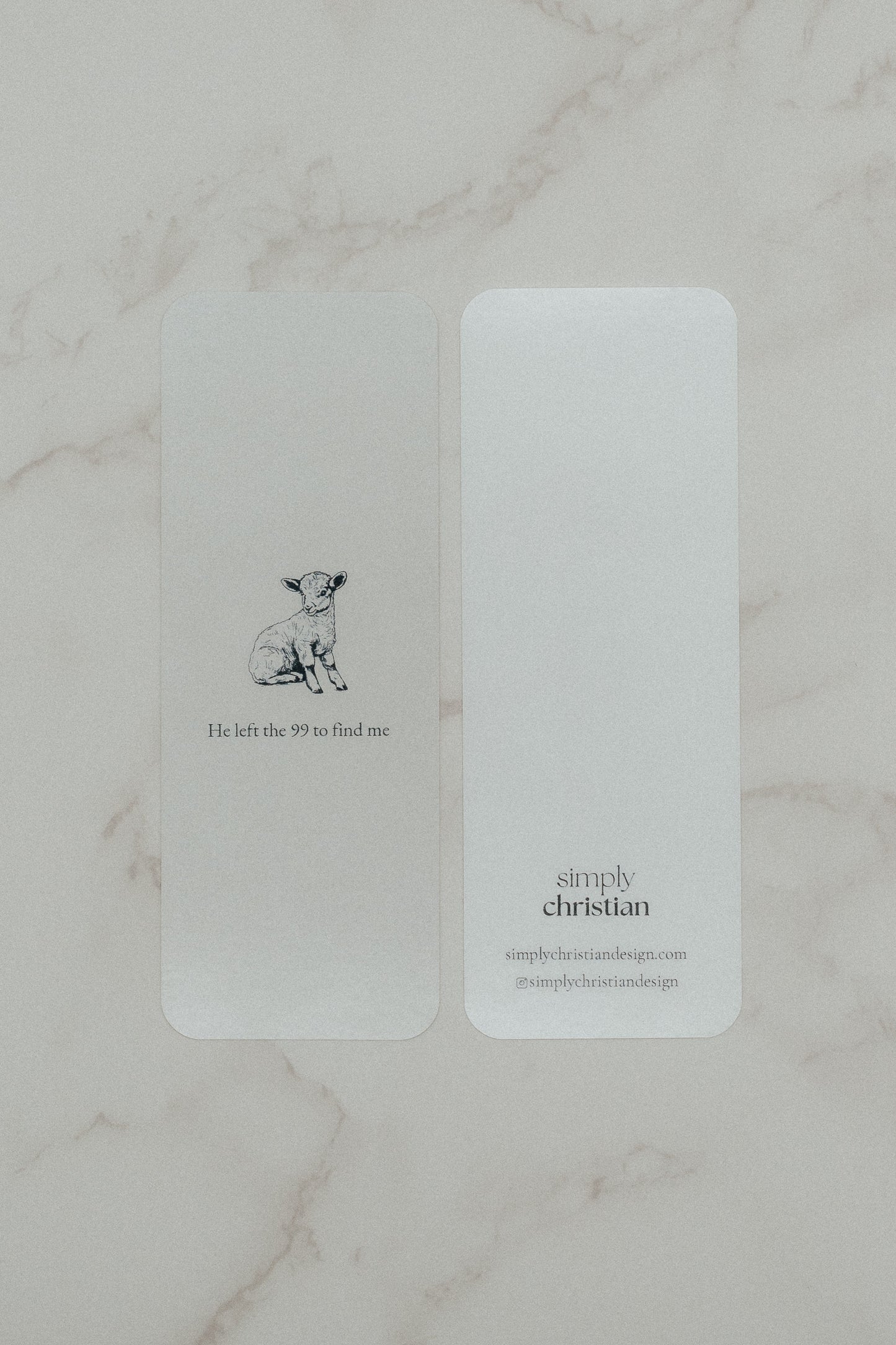 Faith-Inspired Laminated Bookmarks – Durable and Stylish Designs: Little Lamb