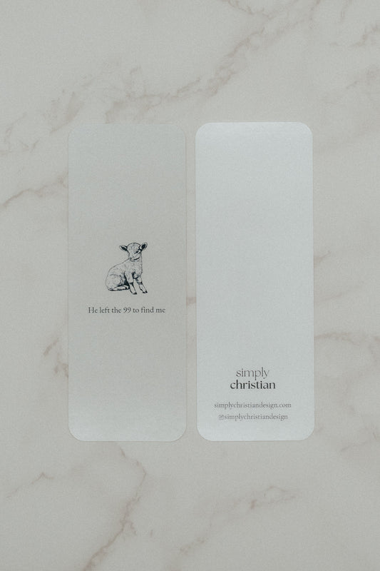 Faith-Inspired Laminated Bookmarks – Durable and Stylish Designs: Little Lamb