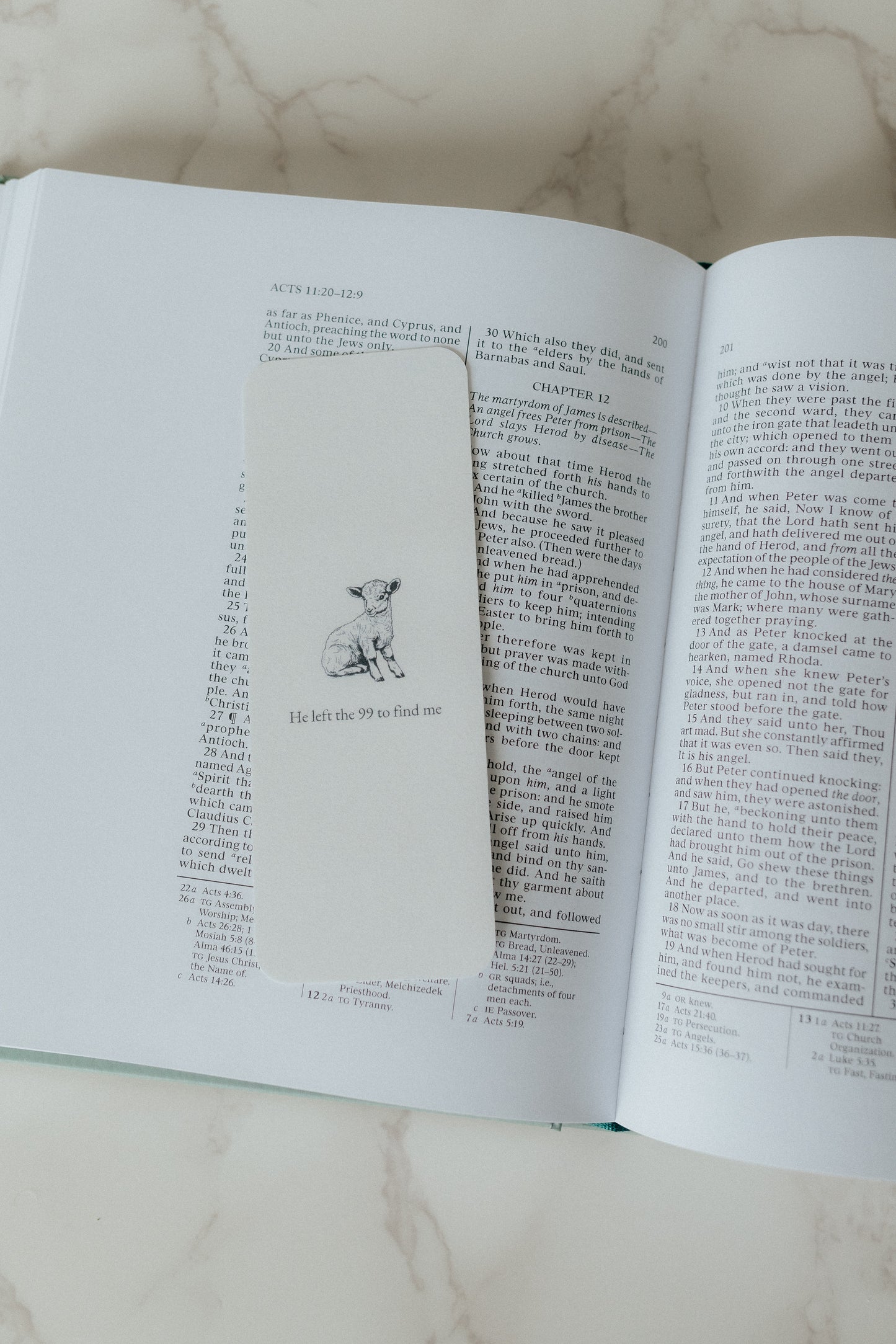 Faith-Inspired Laminated Bookmarks – Durable and Stylish Designs: Little Lamb