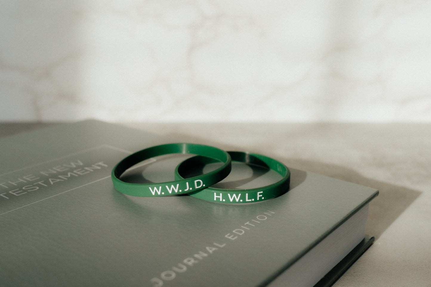 W.W.J.D. + H.W.L.F. - Faith Inspired Wristbands Available in 5 Colors