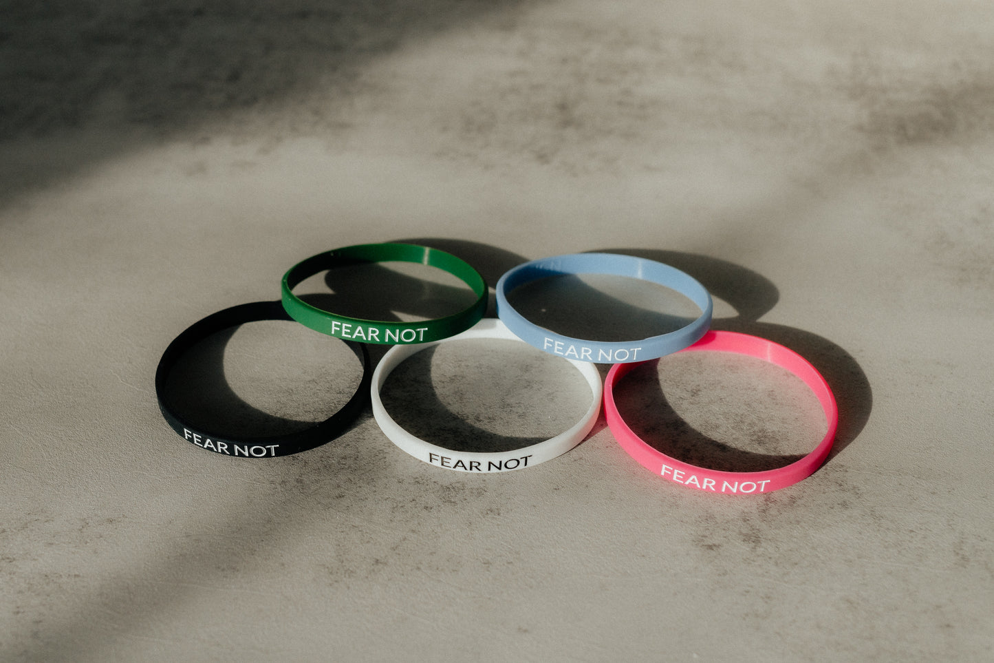 "Fear Not" - Faith Inspired Wristbands Available in 5 Colors