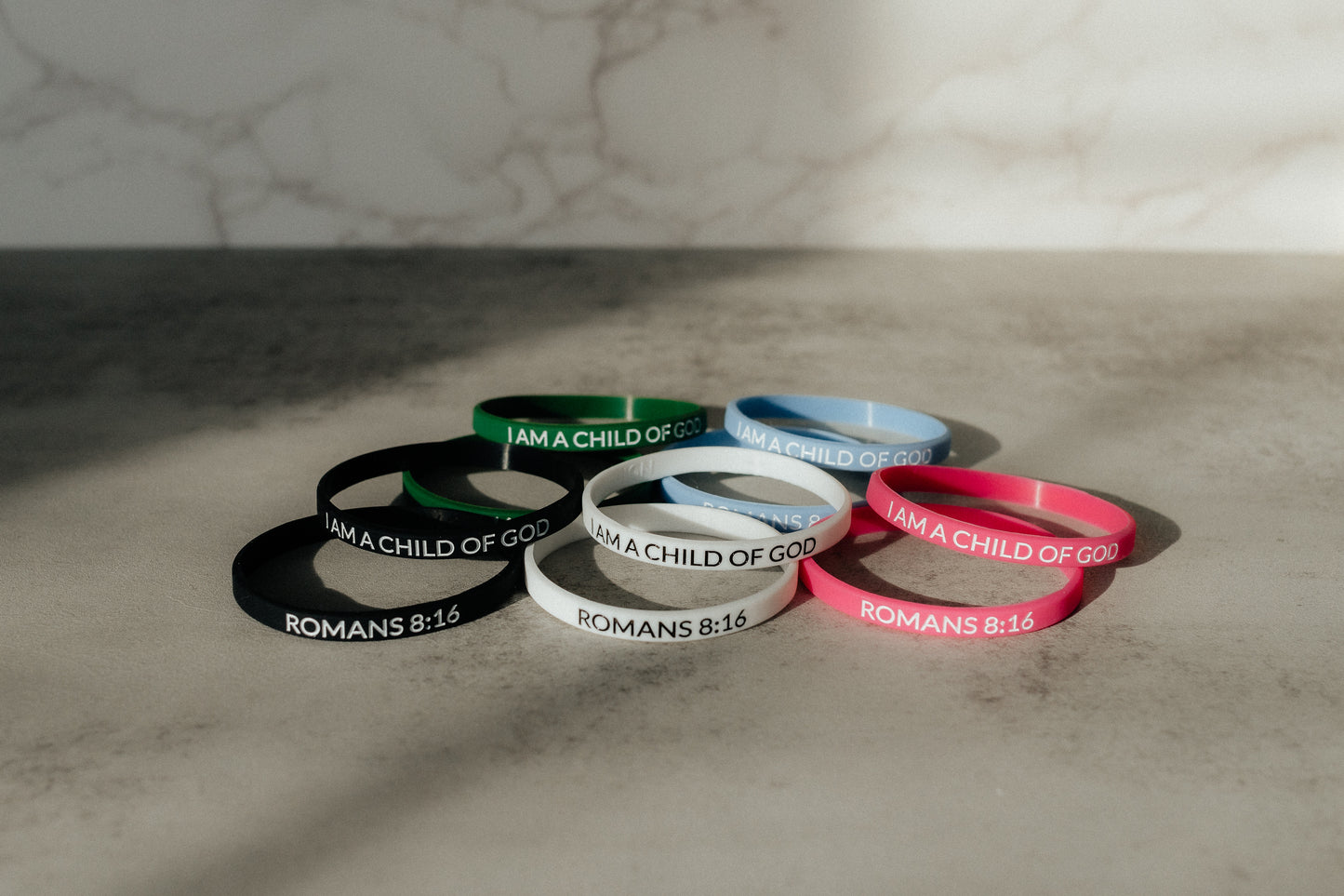 "I am a Child of God" - Faith Inspired Wristbands Available in 5 Colors